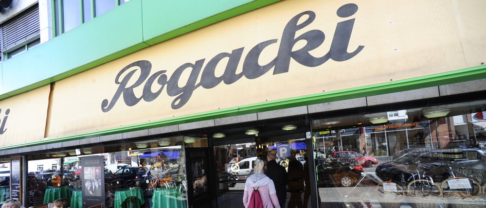 Die Frischfisch-Abteilung des Feinkosthändlers Rogacki in der Wilmersdorfer Straße.