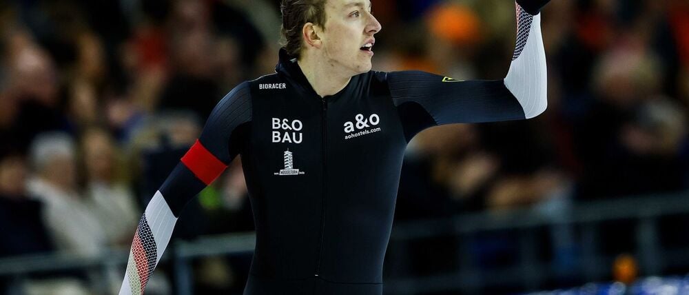 Finn Sonnekalb belegte beim Eisschnelllauf-Weltcup in Hamar über die 1.500 Meter den vierten Platz. (Archivbild)