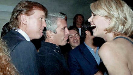 Trump mit Epstein im Jahr 1997 in New York.