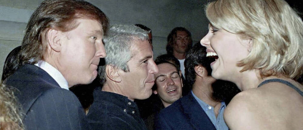 Trump mit Epstein im Jahr 1997 in New York.