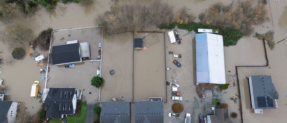 Tagelange Regenfälle hatten heftige Überschwemmungen im Bundesstaat Washington an der US-Westküste ausgelöst.