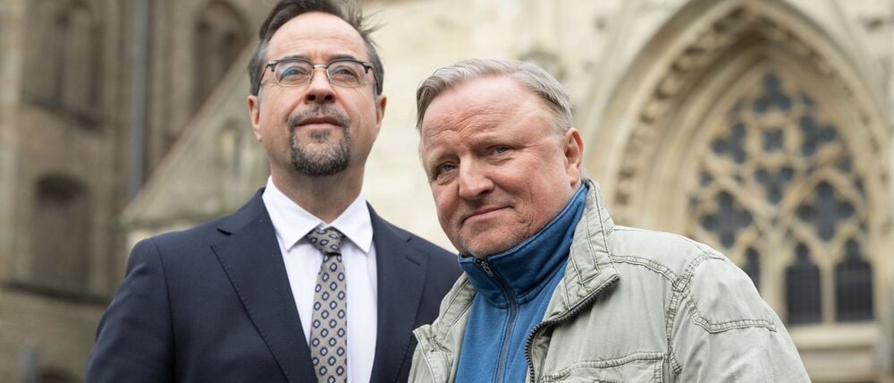 Sie sollen in Münster weiter ermitteln: Jan Josef Liefers und Axel Prahl. (Archivfoto)