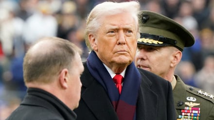 US-Präsident Donald Trump vor dem jährlichen Footballspiel zwischen der Army und der Navy in Baltimore, Maryland.