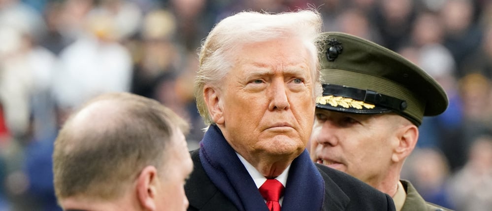 US-Präsident Donald Trump vor dem jährlichen Footballspiel zwischen der Army und der Navy in Baltimore, Maryland.