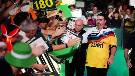 Clemens bei der Ankunft im Ally Pally.