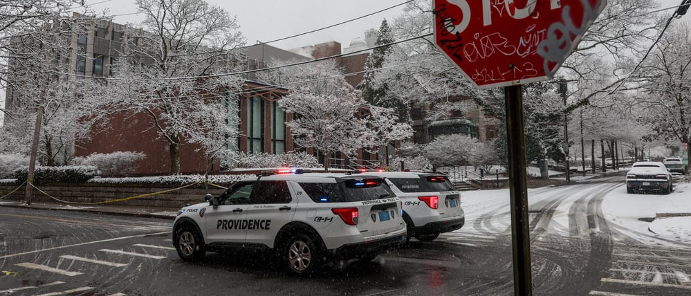 Polizeieinsatz an der Elite-Universität Brown im US-Bundesstaat Rhode Island.