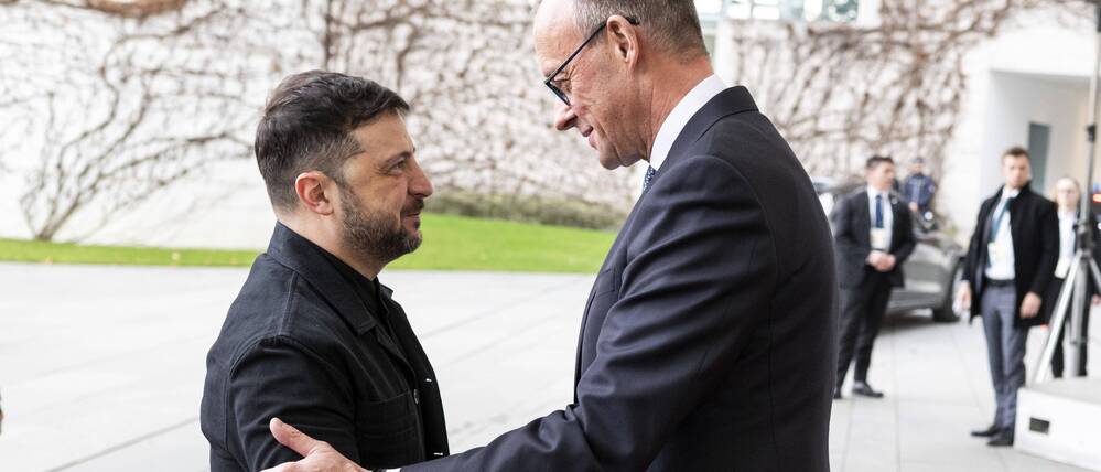 Ukraine-Gespräche in Berlin: Der ukrainische Präsident Wolodymyr Selenskyj wird von Bundeskanzler Friedrich Merz zu Gesprächen im Kanzleramt empfangen.