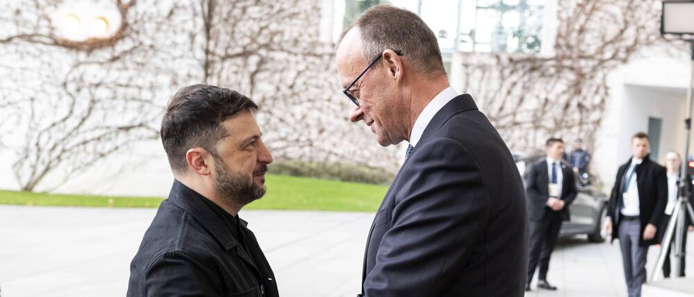 Ukraine-Gespräche in Berlin: Der ukrainische Präsident Wolodymyr Selenskyj wird von Bundeskanzler Friedrich Merz zu Gesprächen im Kanzleramt empfangen.