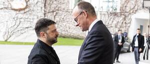 Ukraine-Gespräche in Berlin: Der ukrainische Präsident Wolodymyr Selenskyj wird von Bundeskanzler Friedrich Merz zu Gesprächen im Kanzleramt empfangen. 