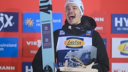 Raimund bejubelt seinen Podestplatz.