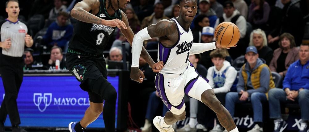 Dennis Schröder (r) erzielte 17 Punkte für die Kings, zum Sieg in Minnesota reichte es aber nicht.
