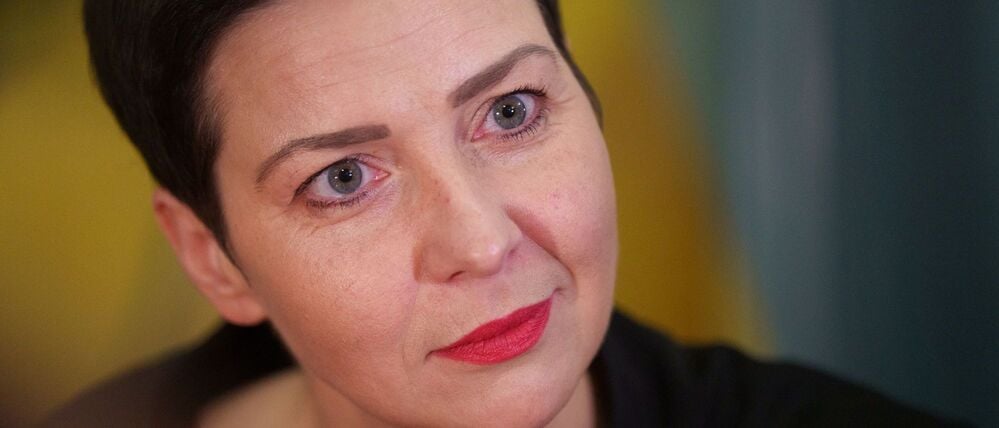 Maria Kolesnikowa, prominente belarussische Oppositionelle, nach ihrer Freilassung aus der Haft.