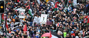 Demonstranten bei einem Pro-Palästina-Protest in Sydney.