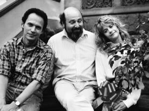 Rob Reiner (Mitte) mit Meg Ryan und Billy Crystal 1989 bei den Dreharbeiten zu „Harry und Sally“. 