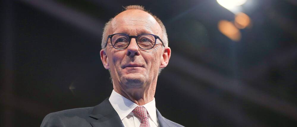 Bundeskanzler Friedrich Merz, CDU, auf dem Bundesparteitag der CSU in München.