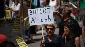 Proteste gegen Airbnb in Spanien. 