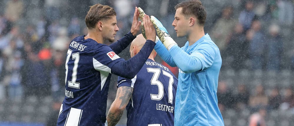 Innenverteidiger Marton Dardai (links) und Torhüter Tjark Ernst sind zwei Garanten für die defensive Stabilität von Hertha BSC. 