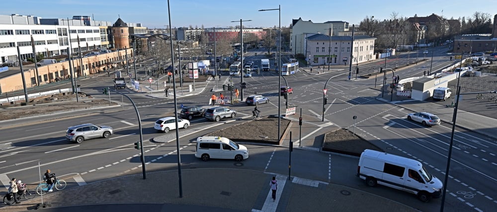So sieht das Leipziger Dreieck nach der Verkehrsfreigabe aus.