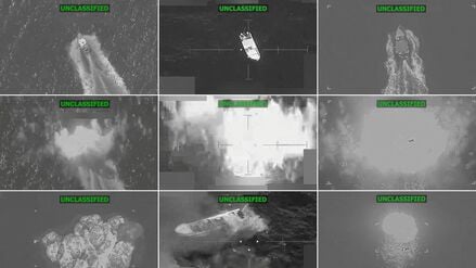 Kombinierte Bildschirmaufnahme aus einem Video, das am 15. Dezember 2025 vom X-Account des US Southern Command (Southcom) gepostet wurde.