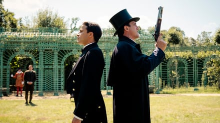 Im Park Sanssouci findet das Duell zwischen dem jungen Butler James und dem Bruder des britischen Königs statt.