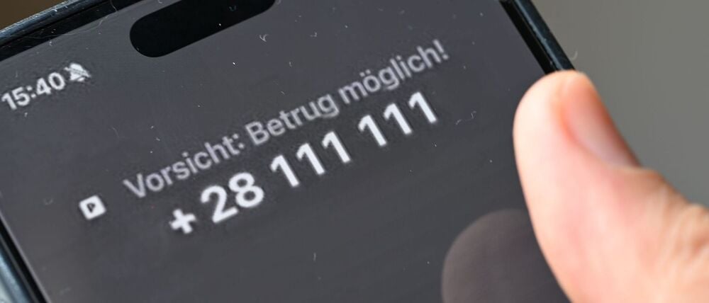 So sieht der Warnhinweis von Vodafone aus, bei der Telekom wird marginal anders gewarnt: "Vorsicht, möglicher Betrug!"