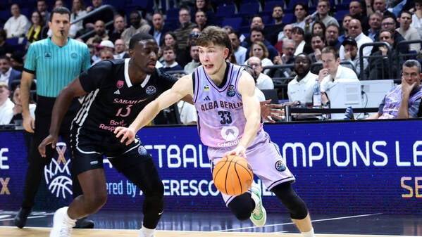 Beim Sieg gegen Sabah zeigte Bennet Hundt mit 14 Punkten und elf Assists seine stärkste Leistung im Alba-Trikot. 