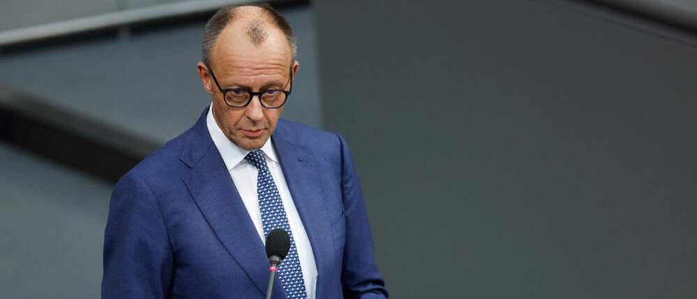 Der deutsche Bundeskanzler Friedrich Merz während einer Fragestunde im Bundestag.