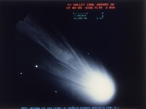 Der Halleysche Komet, hier ein Foto vom 20. Januar 1986, stand lange im Verdacht, sich als „Weihnachtsstern“ zu Jesu Geburt gezeigt zu haben. 