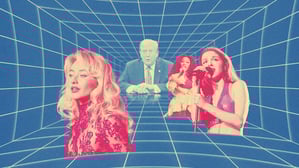 Donald Trump und Popstars (illustration).