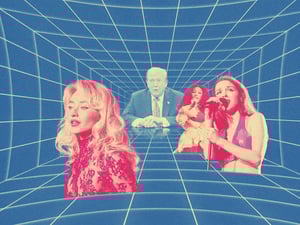 Donald Trump und Popstars (illustration).