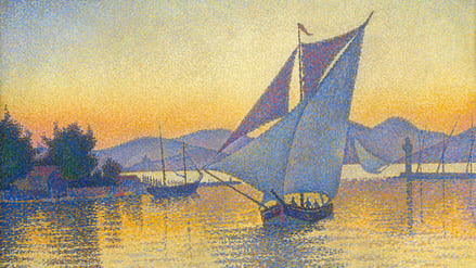 Im Sommer holt das Barberini die Côte d’Azur nach Potsdam, mit Paul Signac. Hier: „Der Hafen bei Sonnenuntergang“, 1892.