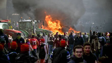 Bauern-Protest in Brüssel.
