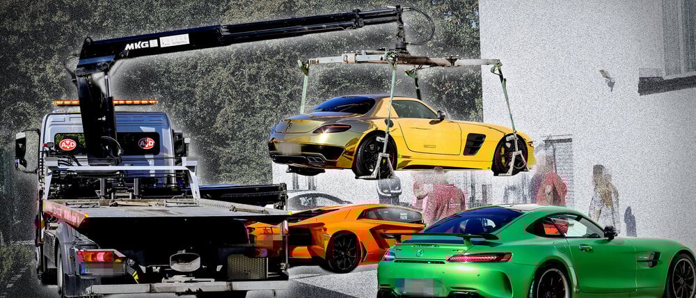 Ein Bild, das in Zukunft vielleicht häufiger entstehen könnte: Sportwagen werden konfisziert. 