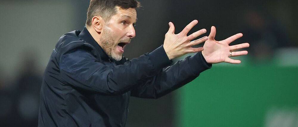 Hertha-Trainer Stefan Leitl will das Fußball-Jahr mit einem Heimsieg beenden. (Archivbild)