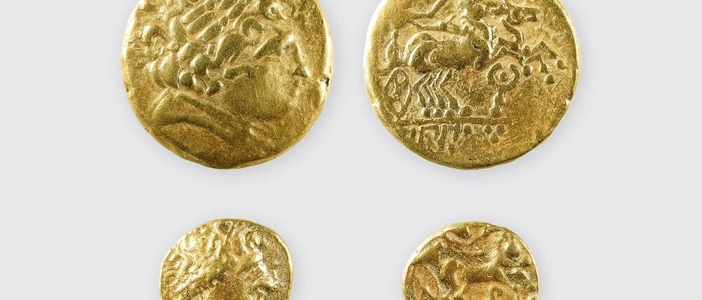 Die Münzen zeigen unter anderem den Kopf des griechischen Gottes Apollon. 