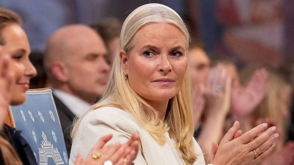 Mette-Marit von Norwegen bei der Verleihung des Friedensnobelpreises am 10. Dezember.