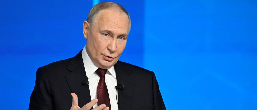 Russlands Präsident Wladimir Putin beantwortet Fragen von Bürgern.