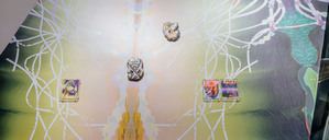 Die Installation von Kerstin Brätsch im Café des Museums Marta Herford.