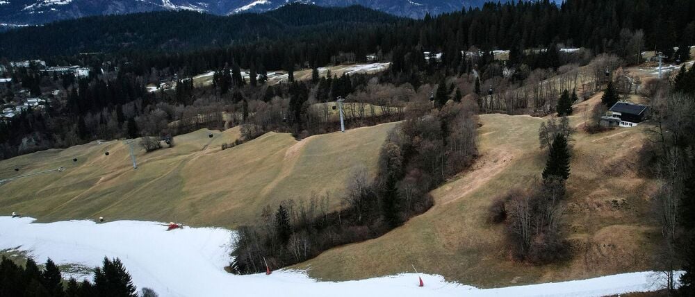 In der Schweiz gibt es teils deutlich weniger Schnee als im 30-jährigen Mittel. 