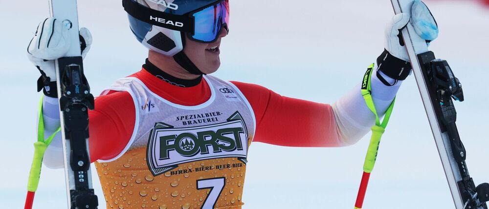 Weltmeister Franjo von Allmen gewinnt die Abfahrt von Gröden.