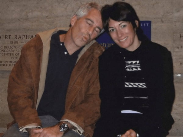 Jeffrey Epstein and Ghislaine Maxwell are seen in this image released by the Department of Justice in Washington, D.C., U.S., on December 19, 2025 as part of a new trove of documents from its investigations into the late financier and convicted sex offender Jeffrey Epstein. U.S. Justice Department/Handout via REUTERS THIS IMAGE HAS BEEN SUPPLIED BY A THIRD PARTY THIS PICTURE WAS PROCESSED BY REUTERS TO ENHANCE QUALITY. AN UNPROCESSED VERSION HAS BEEN PROVIDED SEPARATELY.