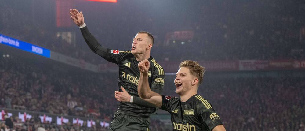 Andras Schäfer (r.) erlöst den 1. FC Union spät.
