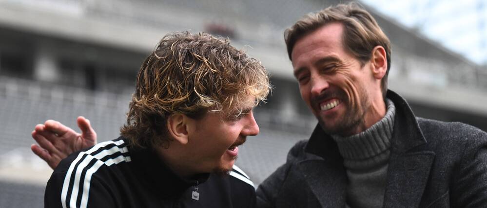 Nick Woltemade und Peter Crouch liegen auf einer Wellenlänge.