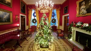 Weihnachtsdeko im Weißen Haus in Washington.