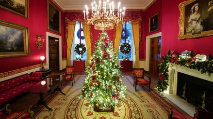 Weihnachtsdeko im Weißen Haus in Washington.