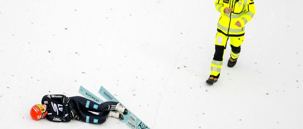 Selina Freitag sprang weit, stürzte dann aber.