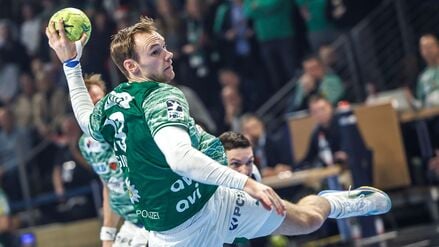 Welthandballer Mathias Gidsel war einmal mehr bester Berliner Werfer in Minden. (Archivbild)