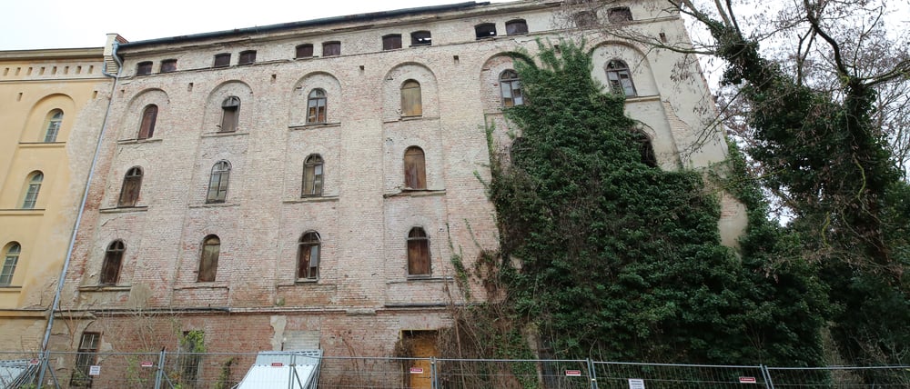 Der unsanierte Teil des Persiusspeichers am Schafgraben in Potsdam. 