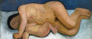 Paula Modersohn-Becker, „Liegende Mutter mit Kind II“, 1906.