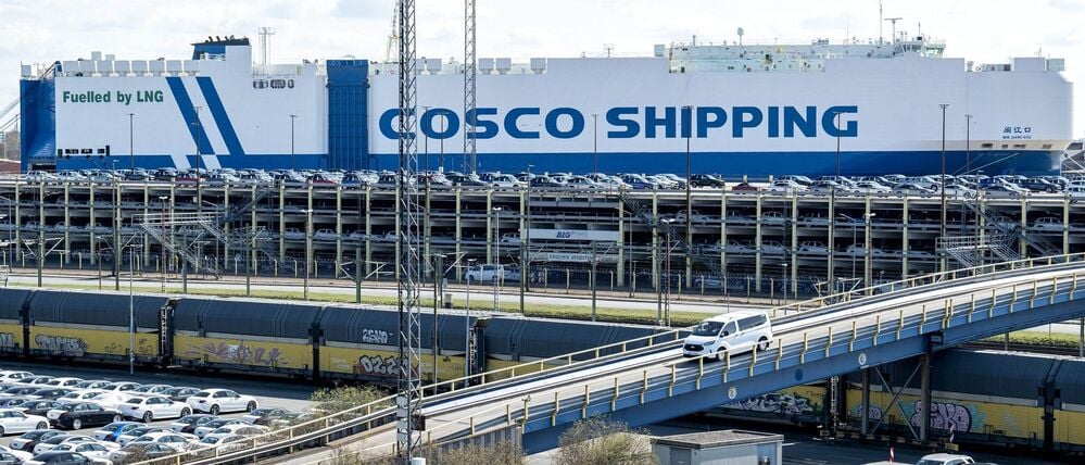 Exportgut Auto - in die USA sind deutlich weniger Fahrzeuge geliefert worden. (Archivbild)